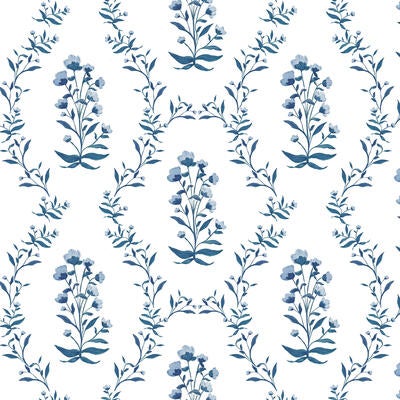 Perennials in Chambray (wallpaper and fabric)