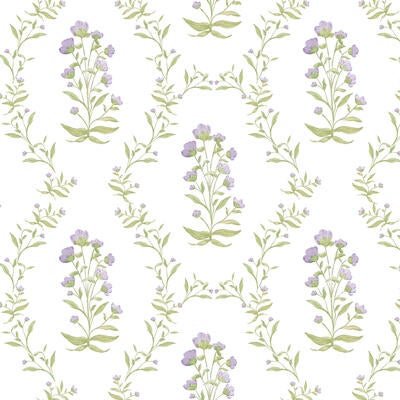 Perennials in Wisteria (wallpaper and fabric)