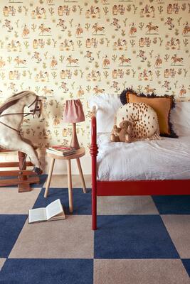 Cliftonville Cowgirls wallpaper in Lasso (PB005-LA-Roll)
