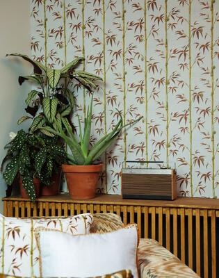 Money Tree wallpaper in Tobacco (PB010-TO-Roll)