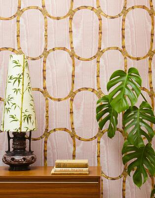 Tea Room wallpaper in Blossom (PB016-BL-Roll)