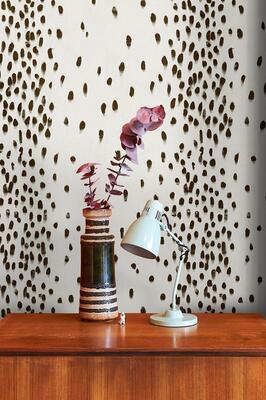 Tottenham Dalmatian wallpaper in Cocoa (PB017-CO-Roll)