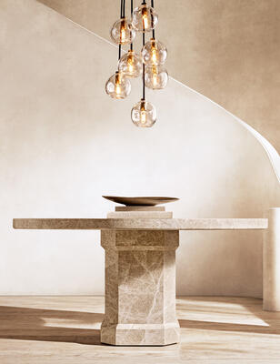 Antic dining table in emperador marble