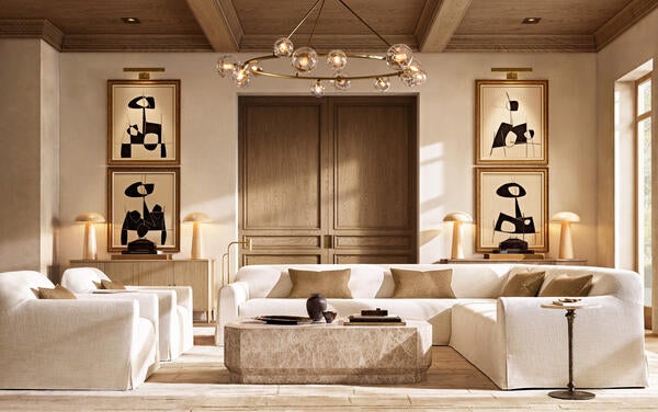 Monastère collection shown with the Antic coffee table
