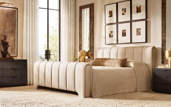 Cambria collection in European white oak shown with the Olivia bed 