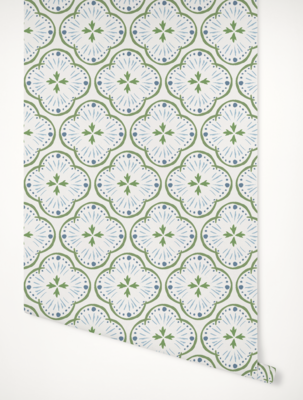 Kate wallpaper in Green Multi