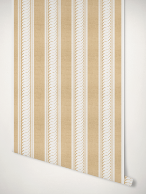 Maison Stripe Raffia, printed on natural raffia paper weave