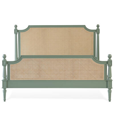 With intricate handcrafted cane suitable for royalty, the Camille cane bed is a romantic addition to a bedroom suite