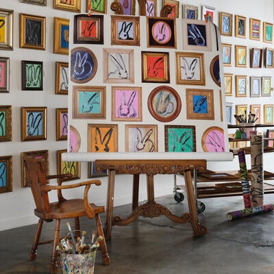 Bunny Wall in Ivory from Lee Jofa Modern x Hunt Slonem