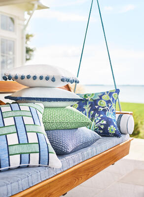 Emmons Stripe and Lilia Print in Navy; Perry in Forest and Navy; Landy in Snow White