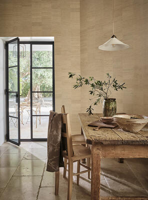 Braid Mosaic wallcovering in Natural