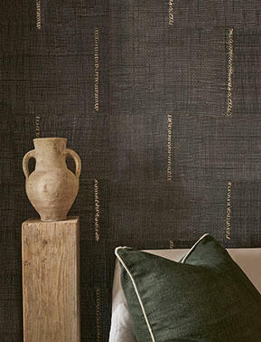 Synamay Stitch wallcovering in Metal