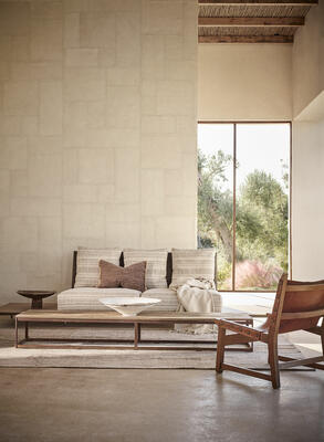 Fusuma wallcovering in Parchment