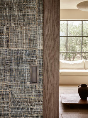 Synamay Stitch wallcovering in Atlantic