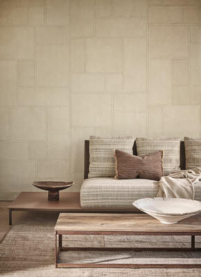 Fusuma wallcovering in Parchment