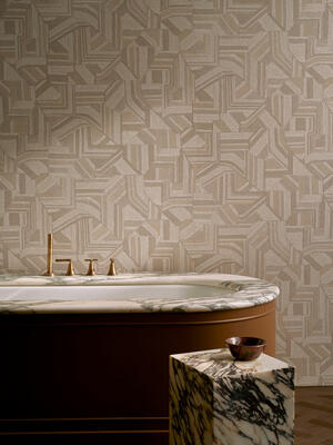 Modulo wallcovering in Jicama