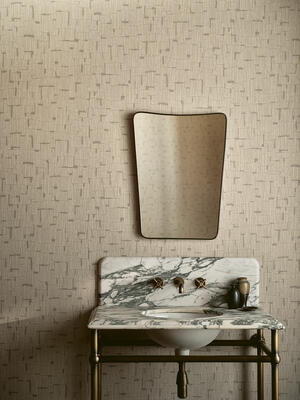Kabu wallcovering in Soapstone