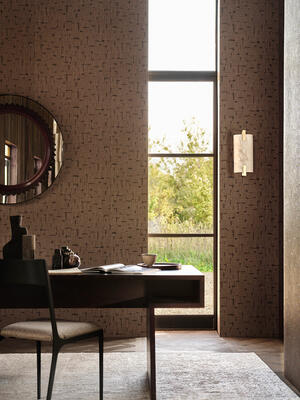 Kabu wallcovering in Walnut