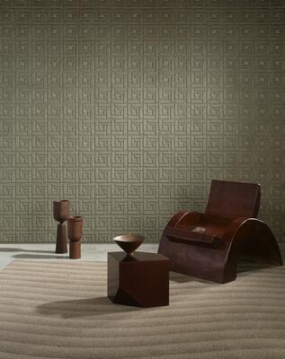 Sakkara from Arte’s Memphis collection is a three-dimensional, sound-softening wallcovering