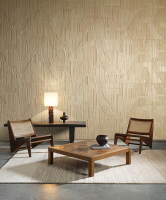 Abydos from the Memphis collection by Arte is a three-dimensional, sound-softening wallcovering