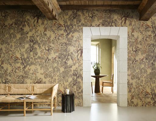Ramage from Les Tapisseries by Arte is inspired by antique tapestries
