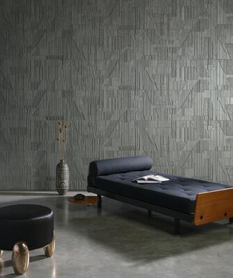 Abydos from the Memphis collection by Arte is a three-dimensional sound-softening wallcovering
