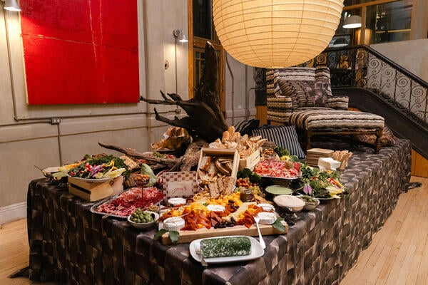 The evening’s catering, provided by Jean’s NYC, featured an extravagant charcuterie spread