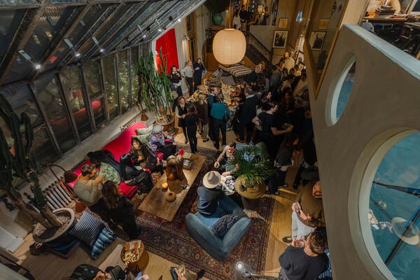 The event took place at Paredes’s Manhattan studio