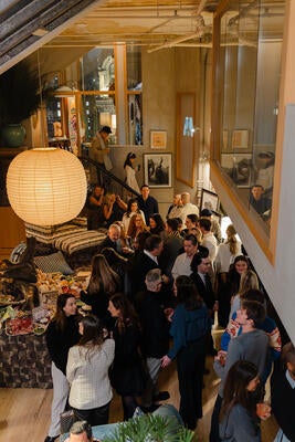 Guests celebrating at Alfredo Paredes Studio in New York