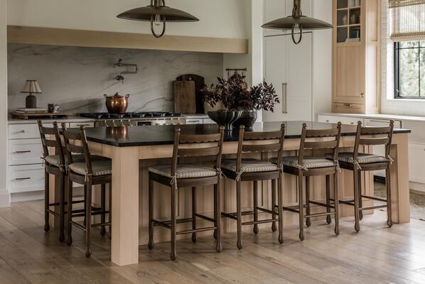 Declan counter stools in dark oak from the Black Birch Homes x Co.House Designs collection
