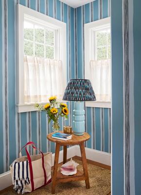 Cabana Stripe in Bleu Belby
