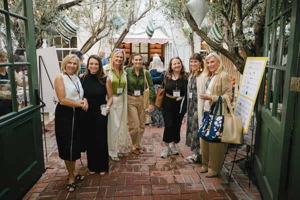 Guests join Jill Cohen (left) and (from right) Lisa Lovely, Kelly Phillips Badal and Amy Biller Switzer