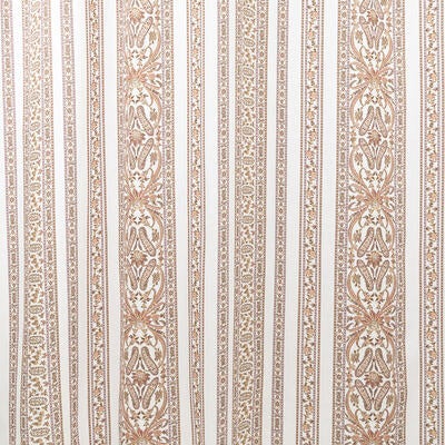 Srinagar Stripe in Toast & Salmon on Blanc