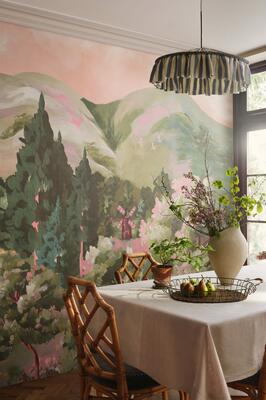 Impasto Meadows mural in Dusk (MKS082-DU-Roll)