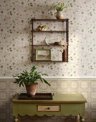 Moonflower wallpaper in Sage (MKS085-SA-Roll)