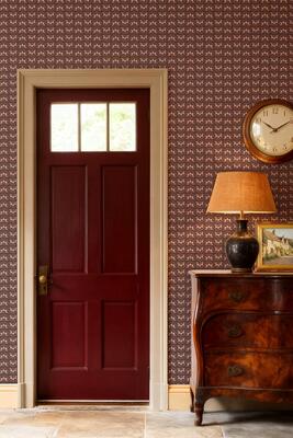 Rosette wallpaper in Plum (MKS090-PL-Roll)