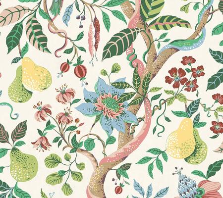 Pear Tree wallpaper in Sorbet (MKS083-SO-Roll)