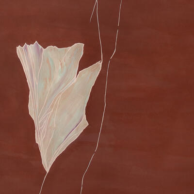 Alae hand-painted wallcovering in Pyrrole