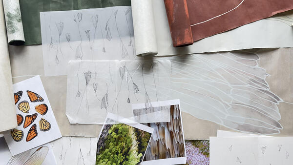 Process materials for Alae hand-painted wallcovering