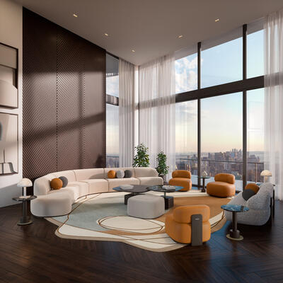 Lua living room: sectional, end table 101 with stone top