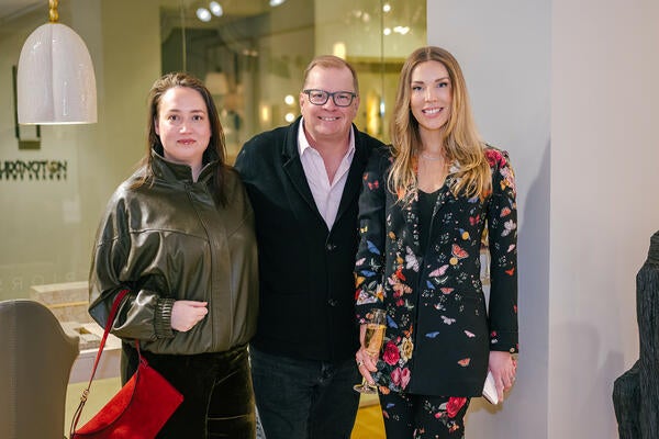 Georgina McWhirter and Greg Kammerer of Interior Design magazine with Robin Daniel 