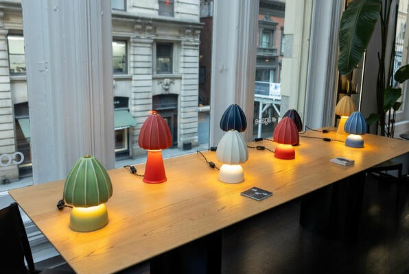 Hwang Bishop’s Mini Bloom table lamps
