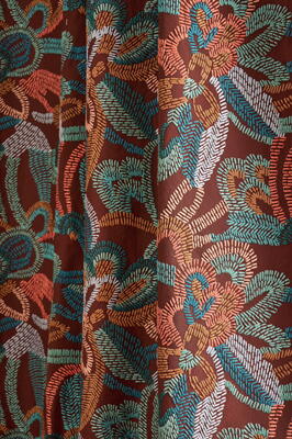 Ania in Burgandy/Spice/Turquoise