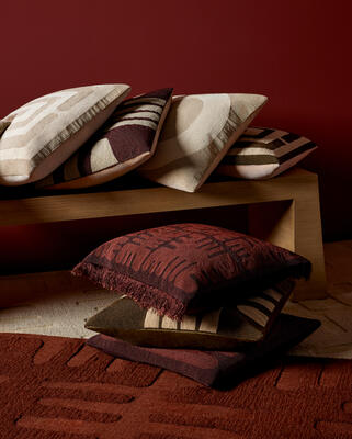 Dufae and Carthago beaded pillows