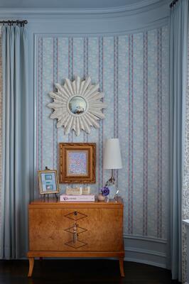 Elise wallpaper in Swedish Blue (KSI003-SB)