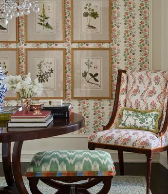 Maya Rose wallpaper in Cream (KSI005-CR) 