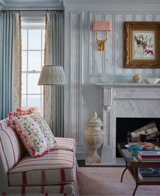 Elise wallpaper in Swedish Blue (KSI003-SB)