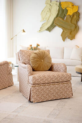 The Winston chair is now available with a dressmaker skirt 