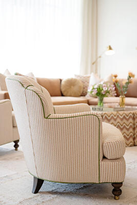 The new Ivy chair features beautiful welt detailing 