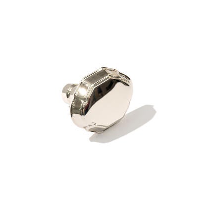 The Lafayette knob in polished nickel, designed by Suzanne Kasler for Art & Forge